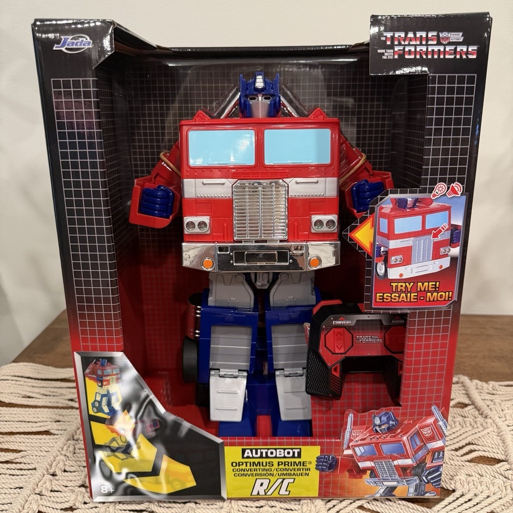Jada Toys Transformers G1 Optimus Prime 12" Converting RC Toy Remote Control NEW